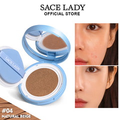 SACE LADY Lasting Waterproof BB Cushion – SPF 50+ PA+++ Oil Control, Natural Matte Finish