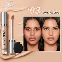 SACE LADY Waterproof Full Coverage Concealer – Flawless Face Corrector for Dark Circles & Blemishes
