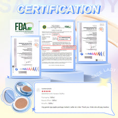 SACE LADY Lasting Waterproof BB Cushion – SPF 50+ PA+++ Oil Control, Natural Matte Finish