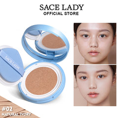 SACE LADY Lasting Waterproof BB Cushion – SPF 50+ PA+++ Oil Control, Natural Matte Finish