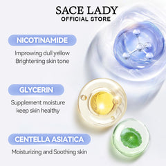 SACE LADY Face Primer Cream Blur Pore Color Corrector Makeup Base Moisturizing Brightening 20g