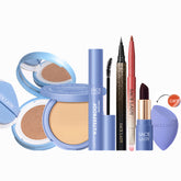 SACE LADY 7Pcs Makeup Set Waterproof Mascara + Setting Powder + BB Cushion + Stamp Eyeliner + Lip Liner + Lip Balm Full Makeup Kit
