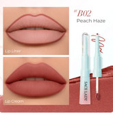 SACE LADY 2-in-1 Lip Cream Booster - Lip Liner & Cream Fusion, Soft Matte Blurred Finish, Lightweight Hydrating Non-Stick Formula for Comfortable Makeup