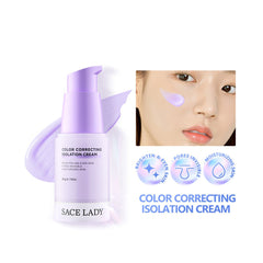 SACE LADY Face Primer Cream Blur Pore Color Corrector Makeup Base Moisturizing Brightening 20g