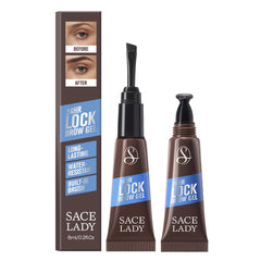 SACE LADY 24H Lock Eyebrow Gel – Waterproof Brow Gel with Built-in Brush, Natural Finish