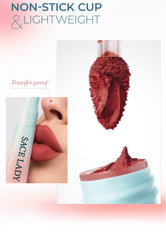 SACE LADY 2-in-1 Lip Cream Booster - Lip Liner & Cream Fusion, Soft Matte Blurred Finish, Lightweight Hydrating Non-Stick Formula for Comfortable Makeup