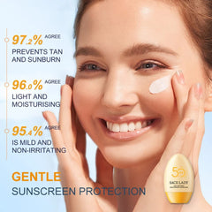 SACE LADY Sunscreen SPF50+++ Airy Non-Sticky UVA/UVB Protection Soothing Moisturizing Sunscreen Cream for All Skin