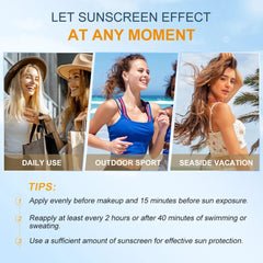 SACE LADY Sunscreen SPF50+++ Airy Non-Sticky UVA/UVB Protection Soothing Moisturizing Sunscreen Cream for All Skin