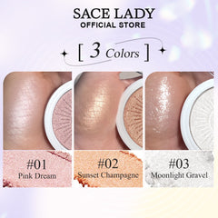 Sace Lady High Shimmer Highlighter - Lightweight, Blendable Powder for a Radiant Glow