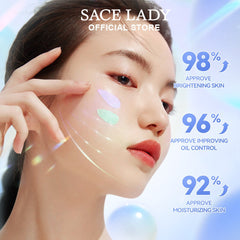 SACE LADY Face Primer Cream Blur Pore Color Corrector Makeup Base Moisturizing Brightening 20g