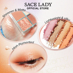 Sace Lady 3-In-1 Eyeshadow Palette & Glitter – High Pigment, Matte & Shimmer, Long-Lasting