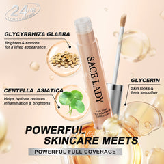 SACE LADY Waterproof Full Coverage Concealer – Flawless Face Corrector for Dark Circles & Blemishes