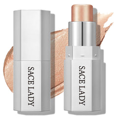 SACE LADY Highlighter Makeup Stick  Cream Glow Shimmer for Face, Eyes & Lips – Natural Radiant Finish