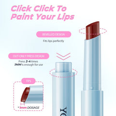 SACE LADY Glasting Gloss Lipstick – Moisturizing, High-Shine Lip Gloss Balm with Vitamin E & Plant Oils