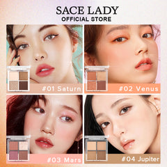 Sace Lady 3-In-1 Eyeshadow Palette & Glitter – High Pigment, Matte & Shimmer, Long-Lasting