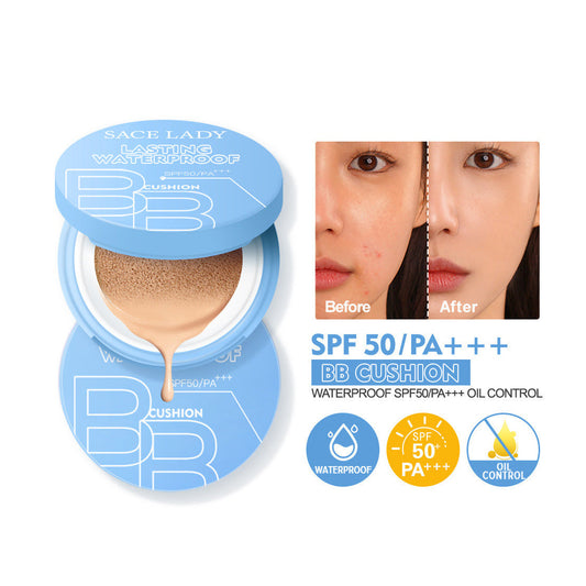 SACE LADY Lasting Waterproof BB Cushion – SPF 50+ PA+++ Oil Control, Natural Matte Finish 1110