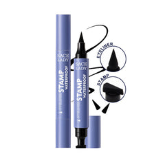 SACE LADY Winged Eyeliner Waterproof Smudge-Proof Double Head Seal Stamp Liquid Eye Liner Pen - High Pigment, Easy Application