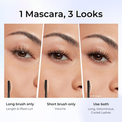 SACE LADY All-in-Lash Waterproof Mascara – Volume, Length &amp; Curl, Smudge-Proof Natural Black