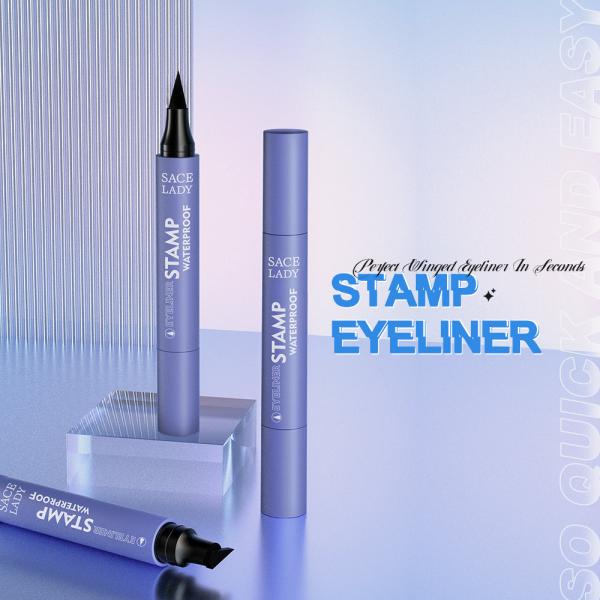 Waterproof Double-Head Pigment Stamp Eyeliner