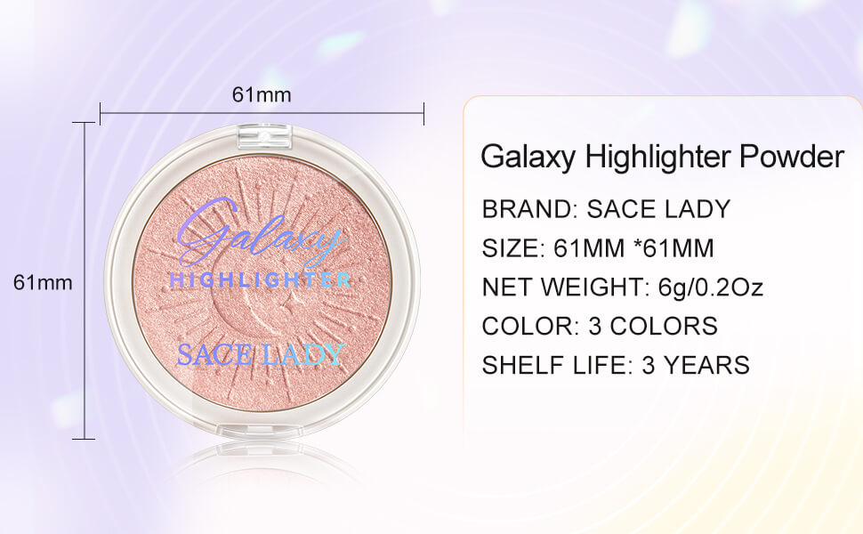 High Shimmer Highlighter Smooth Lightweight Blendable Powder Makeup