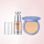 Full Cover Liquid Foundation and Face Pressed Compact Powder Makeup Set