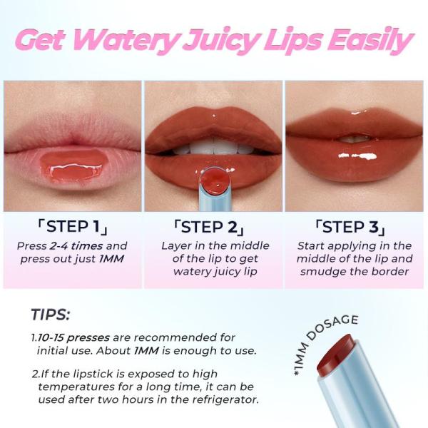 Glasting Gloss Lipstick – Moisturizing, Lightweight, and Glossy Shine for Smooth, Hydrated Lips