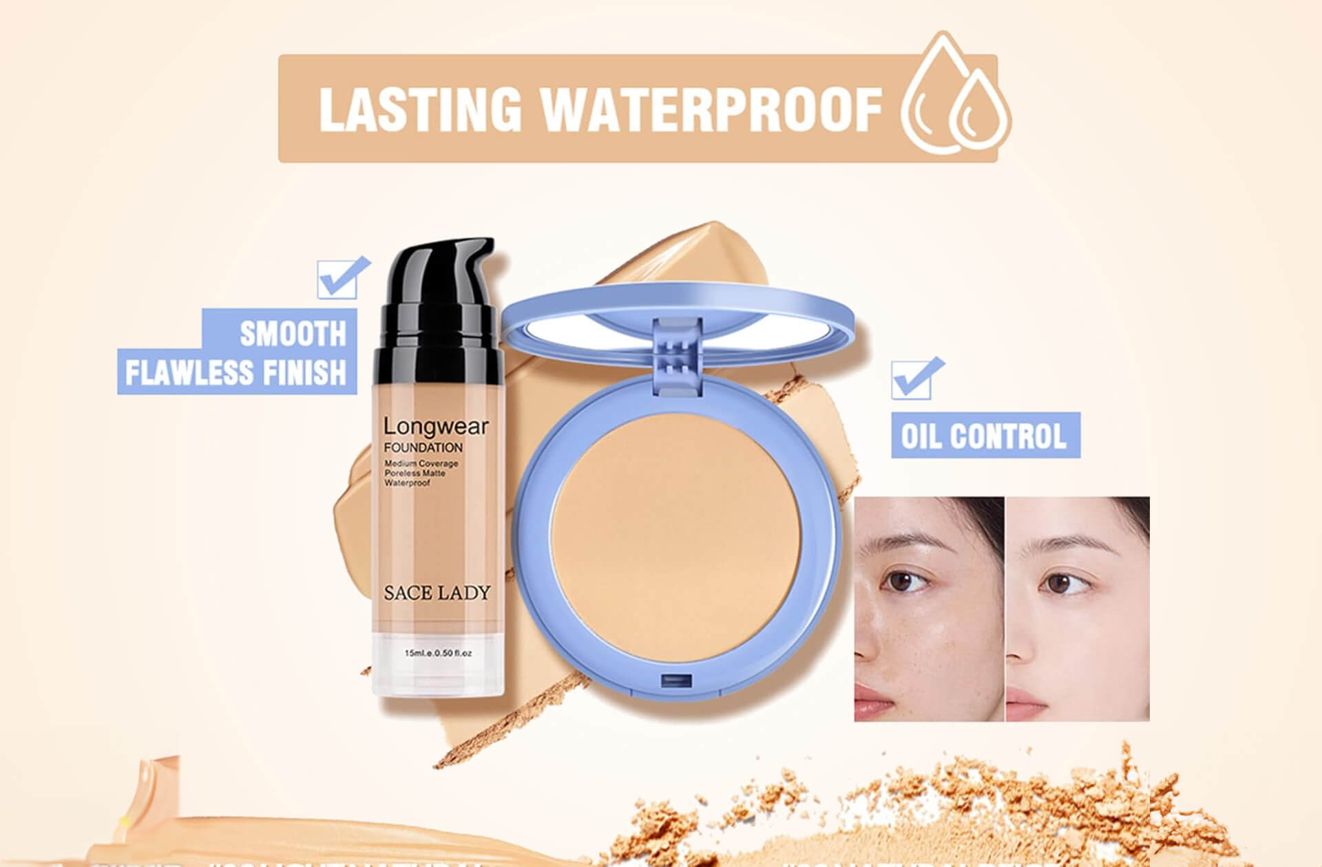 Long Lasting-Duo Face Makeup Set  Make-Up Set-2