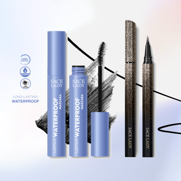 Long Lasting Eyeliner & Waterproof Mascara Duo Set – Eye Makeup Essentials