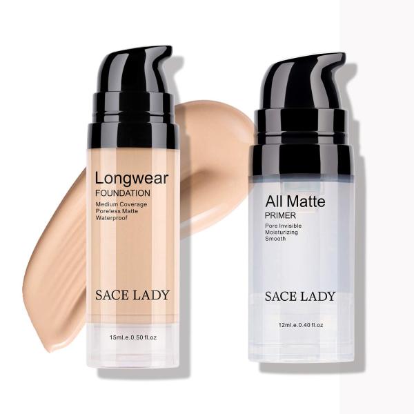 Long-Wear Matte Foundation & Matte Oil Control Primer for a flawless, poreless finish