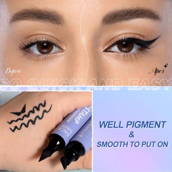 Waterproof Double-Head Pigment Stamp Eyeliner